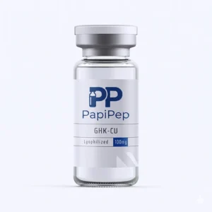 GHK-Cu 100mg lyophilized research peptide vial - PapiPep