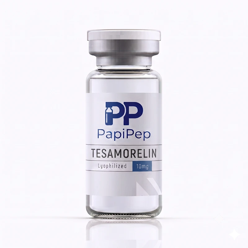 Tesamorelin 10mg lyophilized research peptide vial - PapiPep